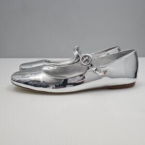 Larroude Silver Flats